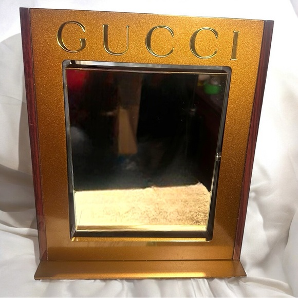 Vintage GUCCI Tabletop Retail Merchandise Vanity Mirror W❤️W!! - Picture 1 of 12